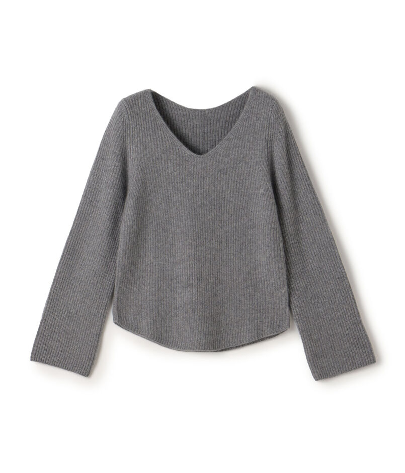 ベビーカシミヤ Vネックプルオーバー