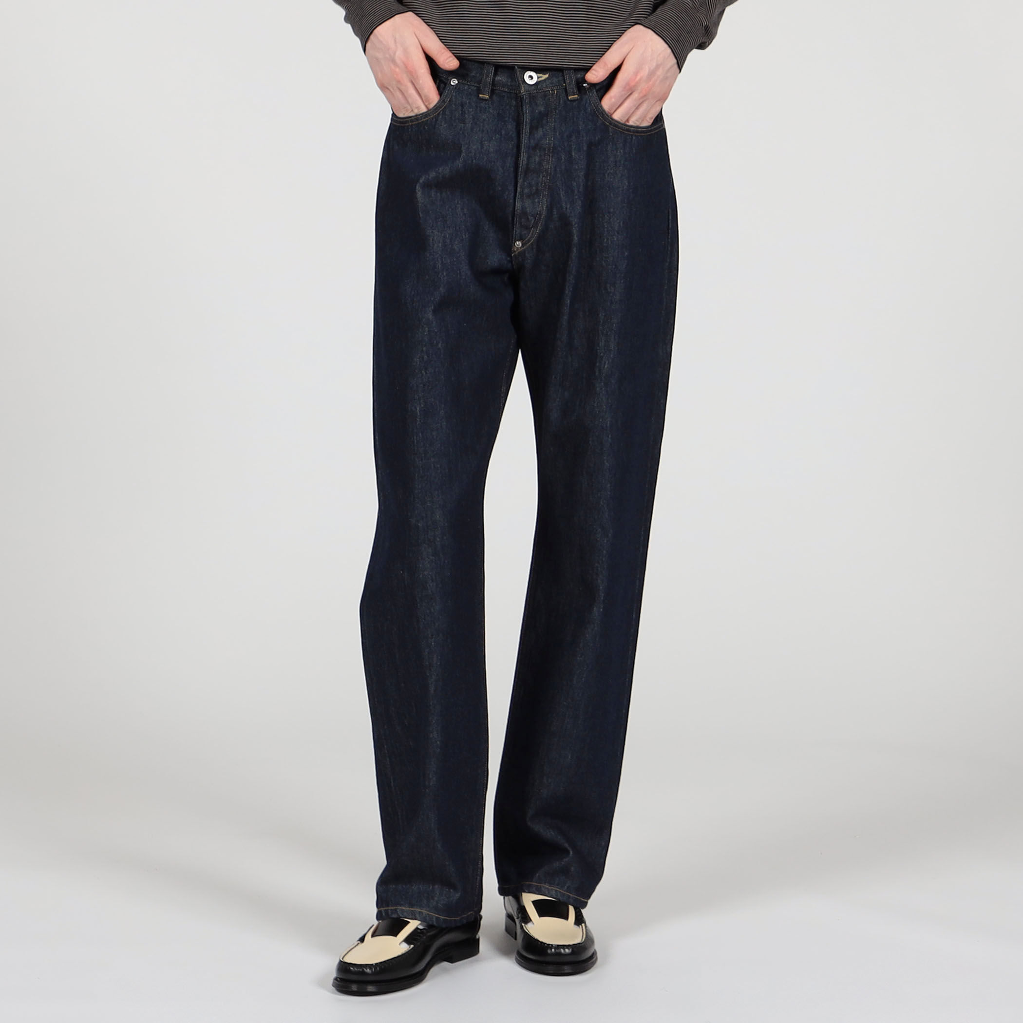 AURALEE ミディアムウォッシュインディゴ デニムパンツ AURALEE ミディアムウォッシュインディゴ デニムパンツ