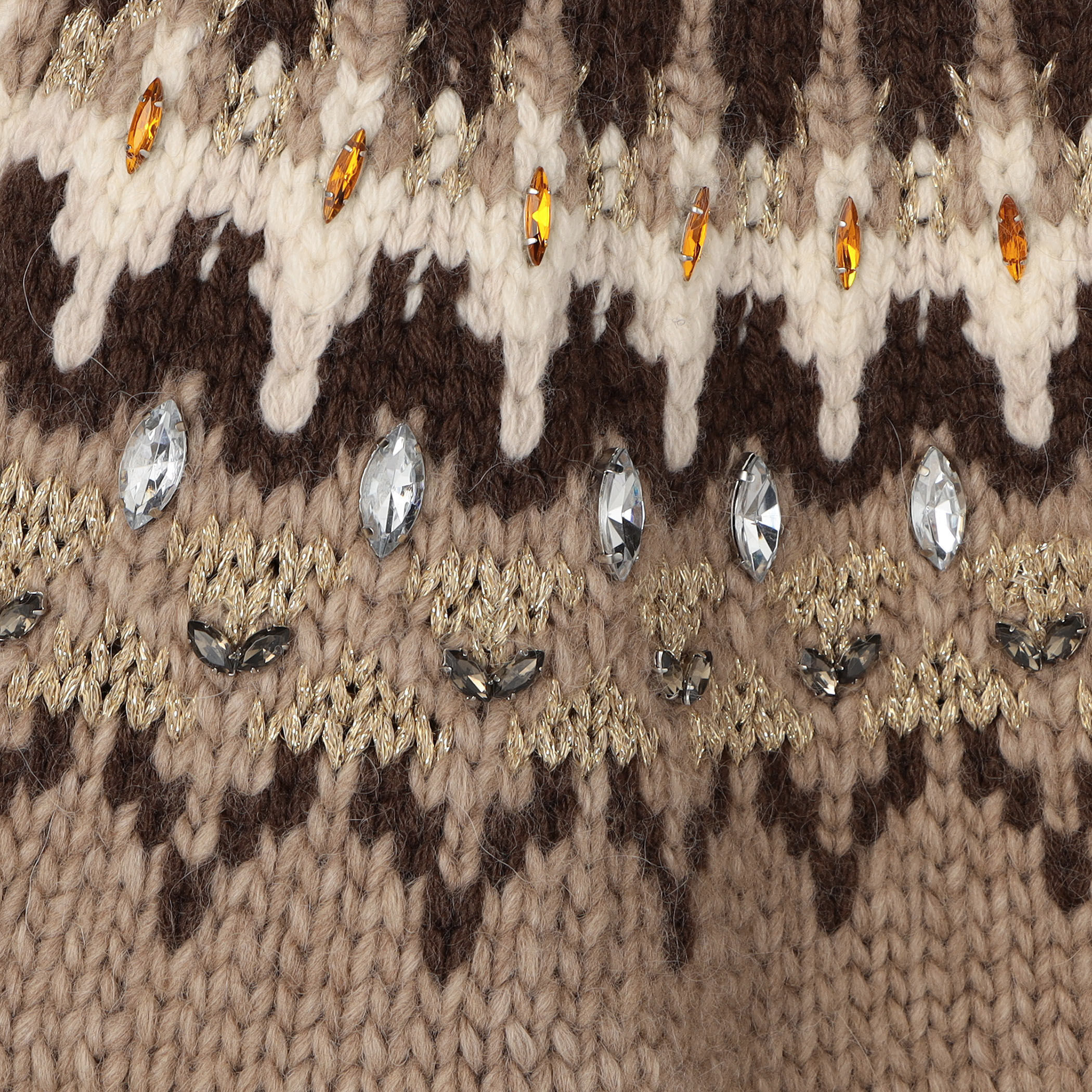 トゥモローランド マカフィー ビジュージャガードニット ベージュ 美品 ビジュージャカード クルーネックプルオーバー｜トゥモローランド 公式通販