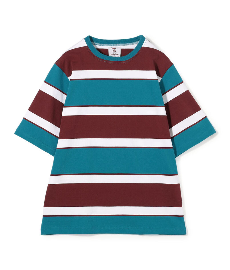 【別注】BARBARIAN コットンボーダー ハーフスリーブ クルーネックカットソー