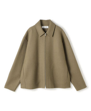 ウールカシミヤ ダブルフェイス ジップブルゾン