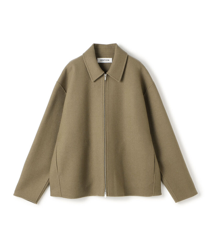 ウールカシミヤ ダブルフェイス ジップブルゾン