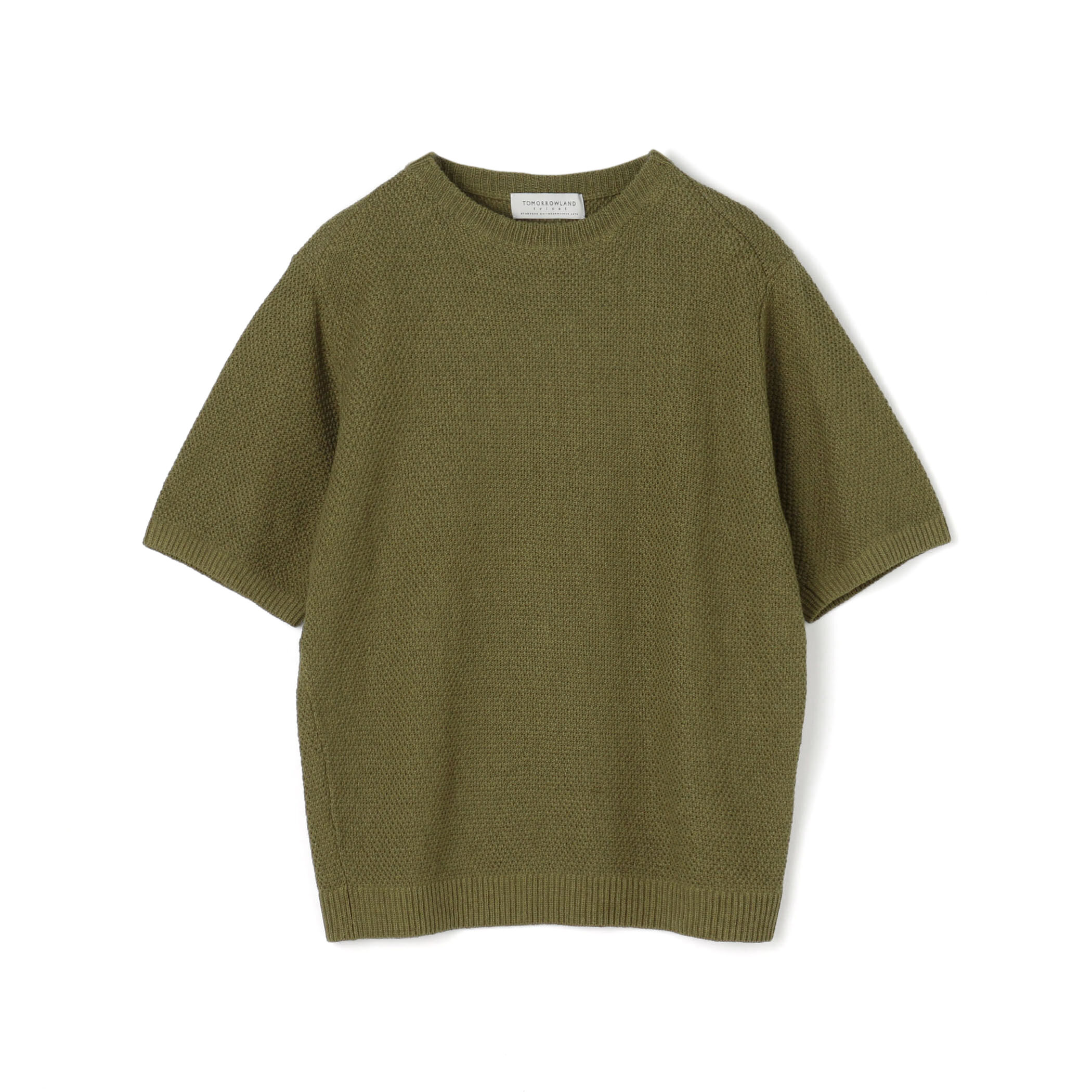 TOMORROWLAND イエロー コットンリネンセーター TOMORROWLAND セーター ニット tricot ギマコットンリネン