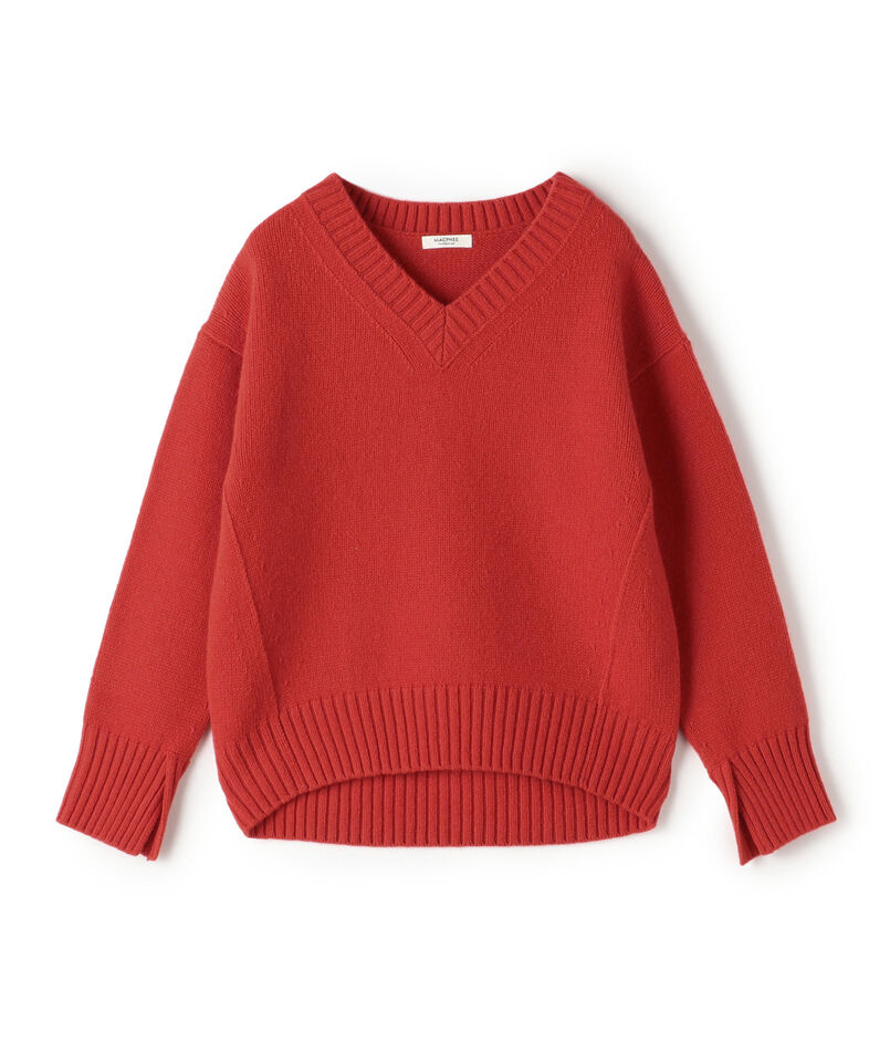 ラムカシミヤ Vネックプルオーバー