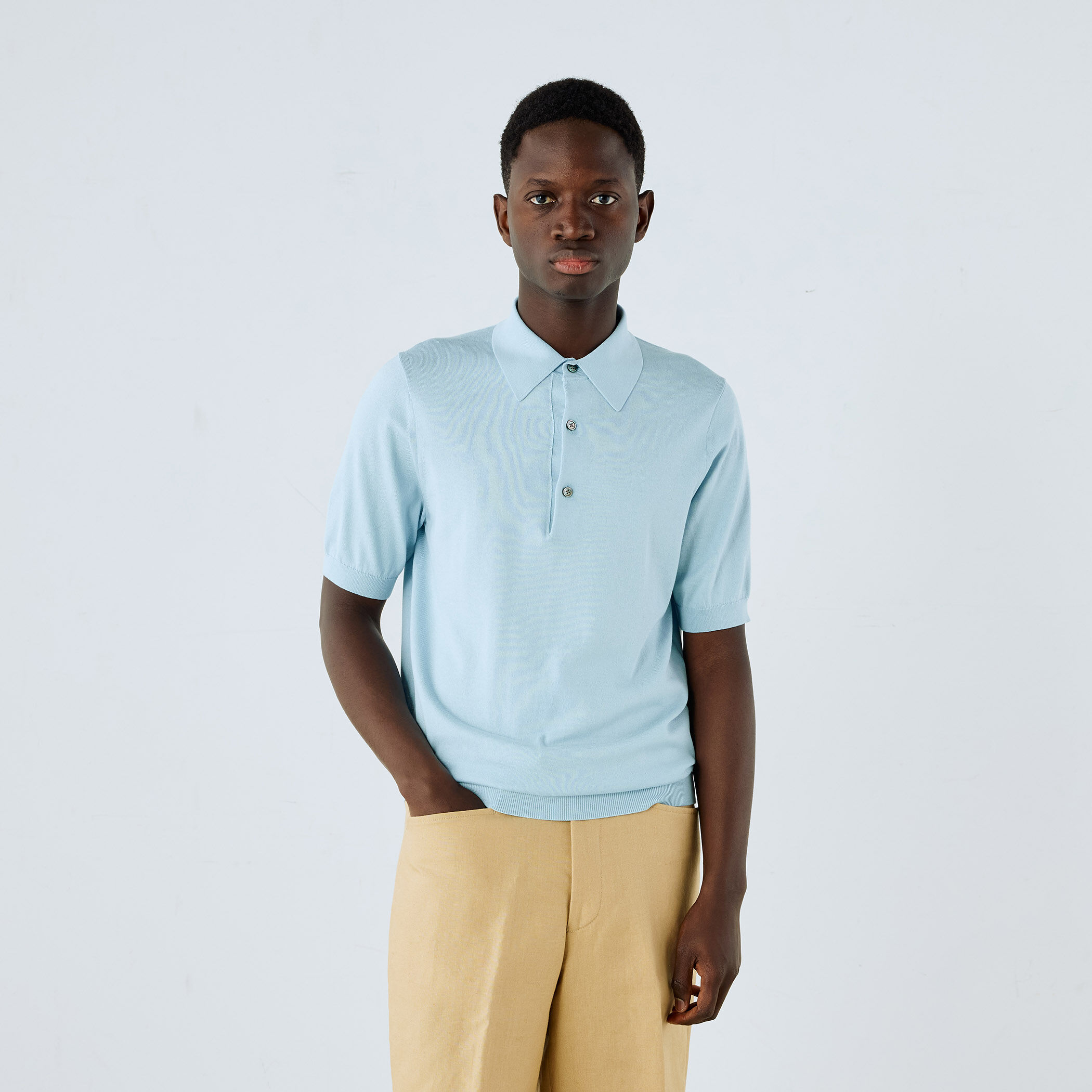 シルクコットン ニットポロシャツ｜トゥモローランド 公式通販