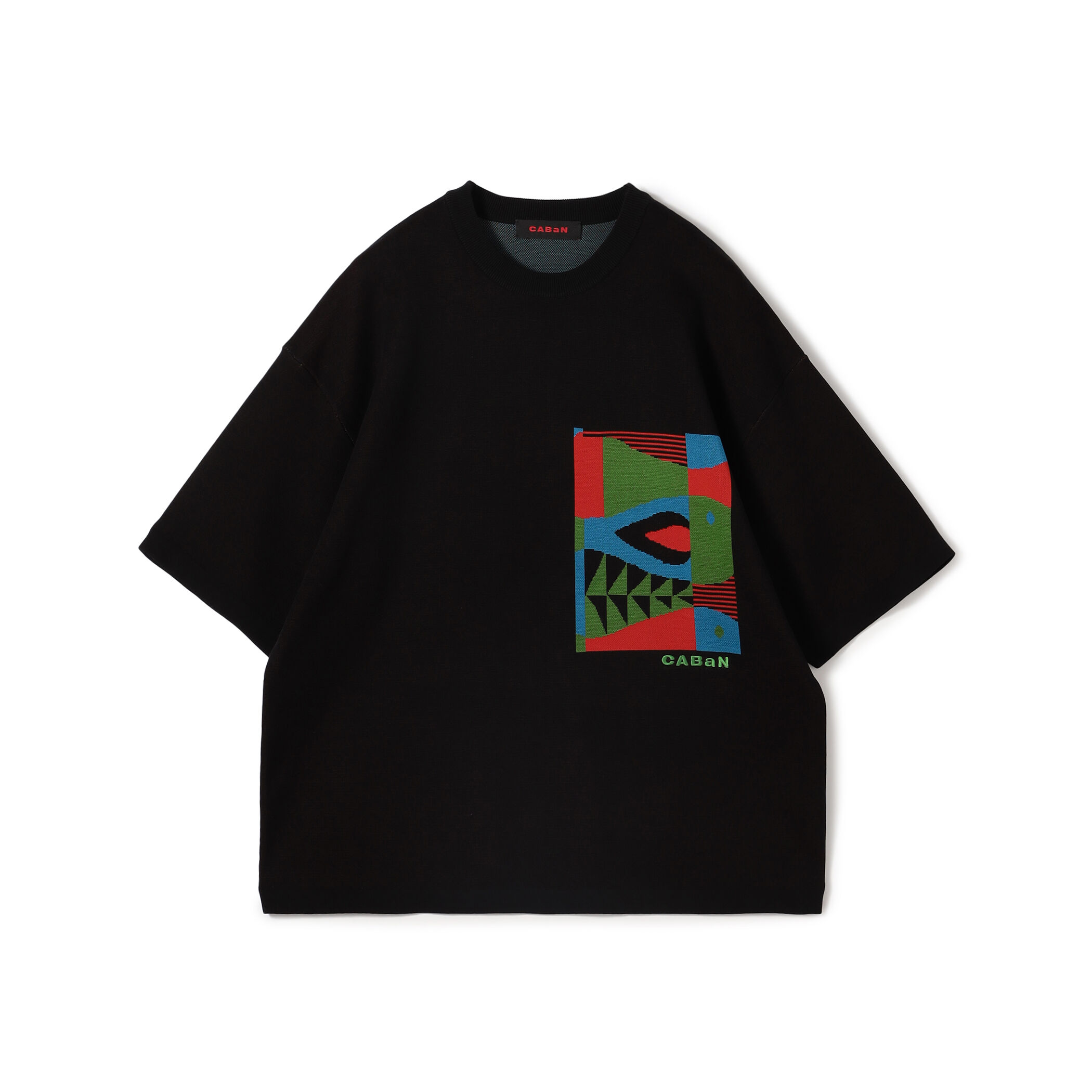 CABaN フィッシュジャカード ハーフスリーブプルオーバー