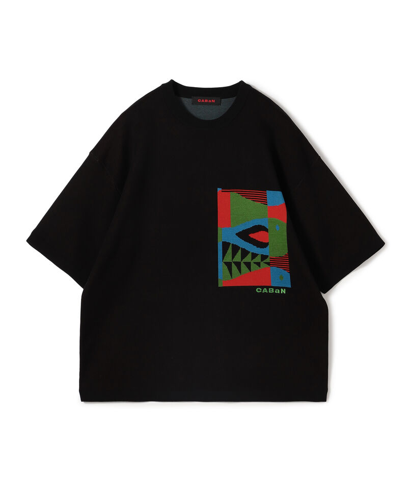 CABaN フィッシュジャカード ハーフスリーブプルオーバー