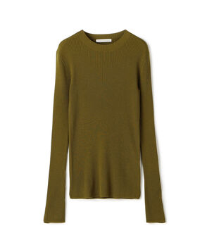 プルミエールウールリブ クルーネックプルオーバー