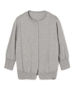 ハイゲージコットン クルーネックカーディガン