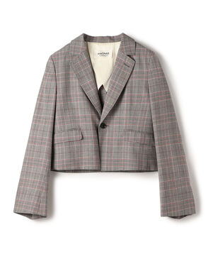 ライトウールチェックシングルブレストジャケット