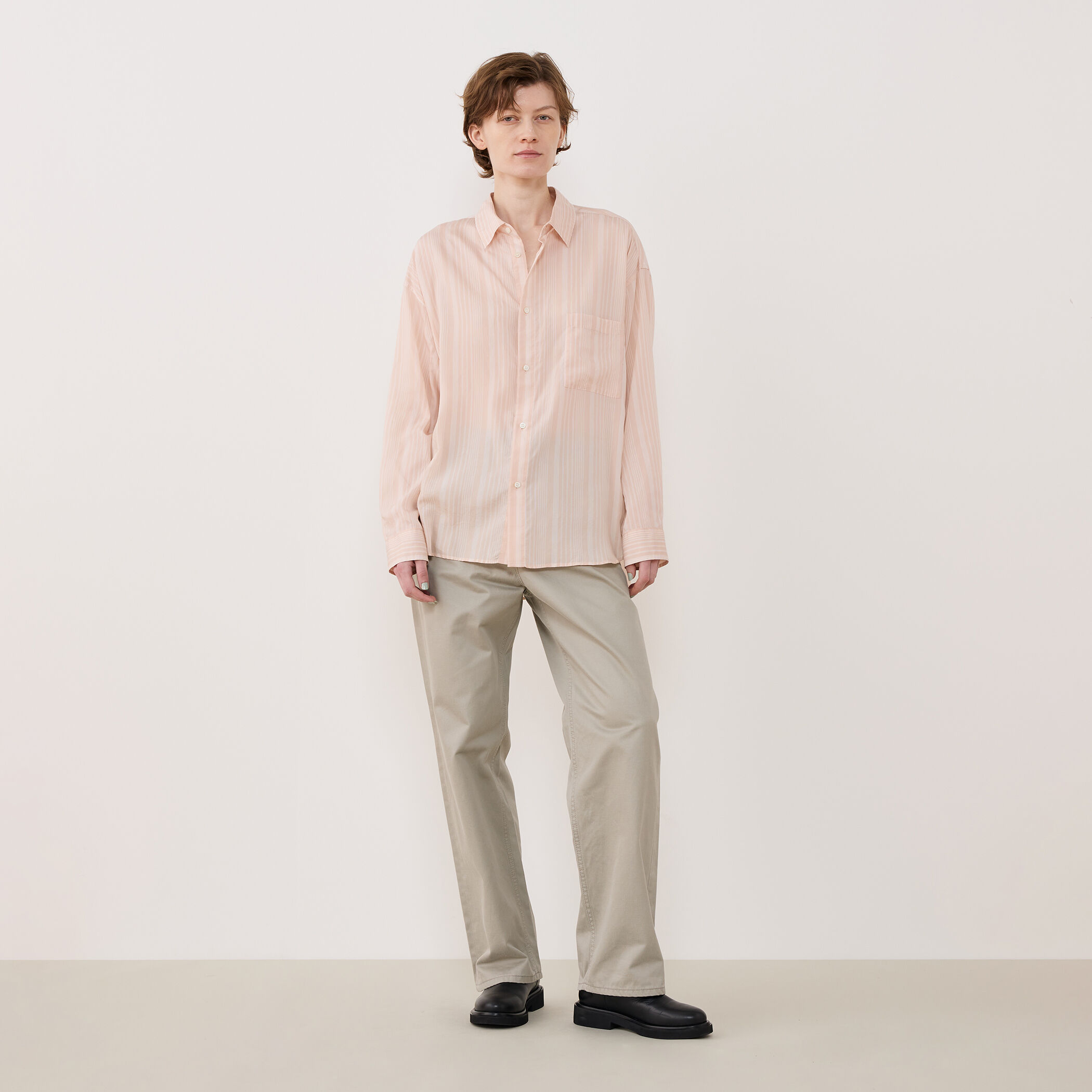 セルロースシルクブロード メンズライクシャツ｜トゥモローランド 公式通販