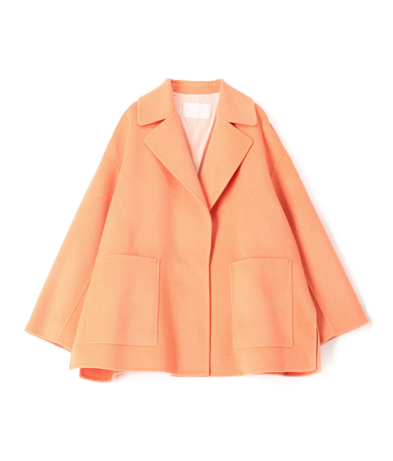 プレミアムウールリバー オープンカラーショートコート