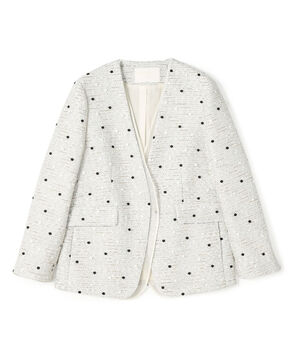 ラッピングツイード Vカラージャケット