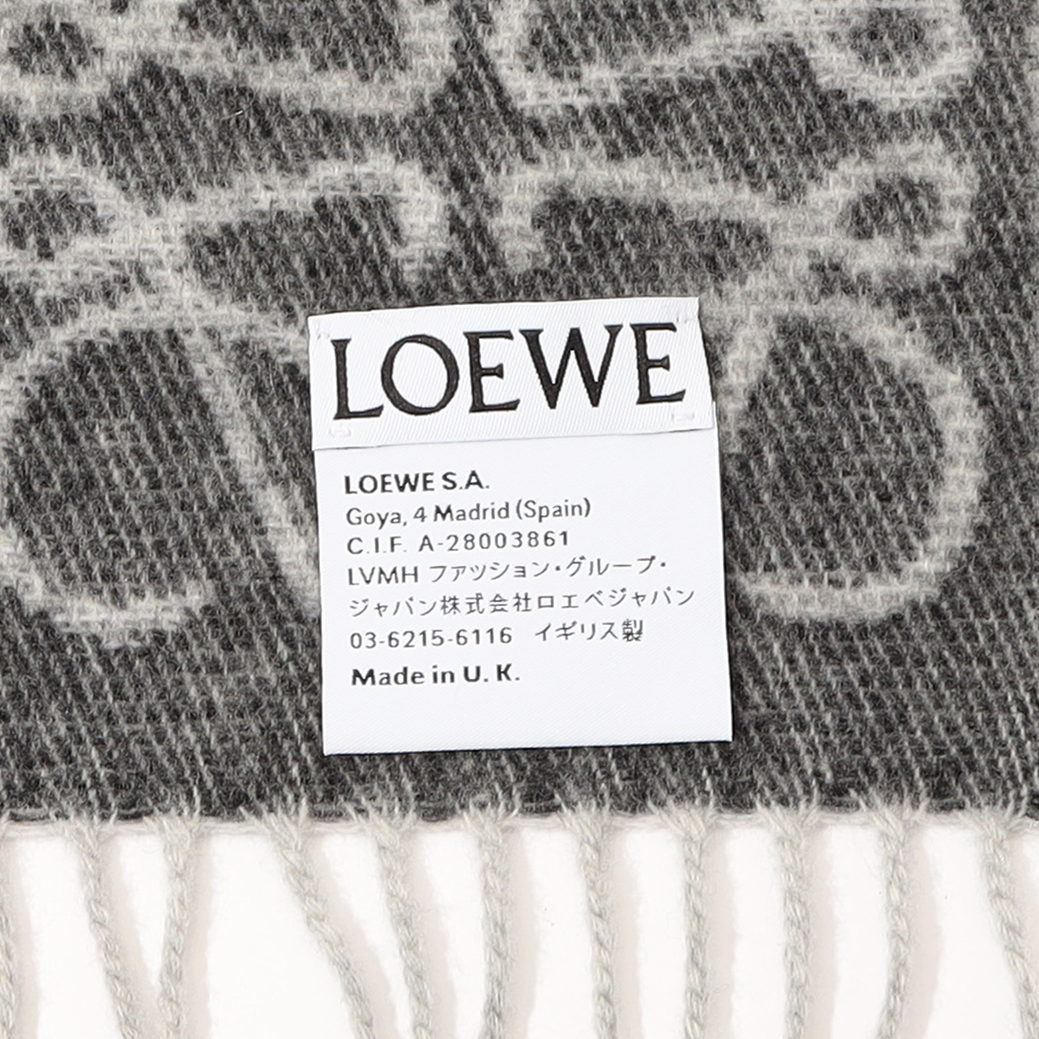 LOEWE ANAGRAM マフラー｜トゥモローランド 公式通販