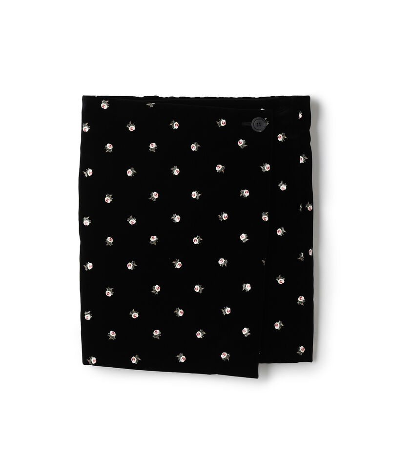 ベロア PETIT ROSEプリントミニスカート