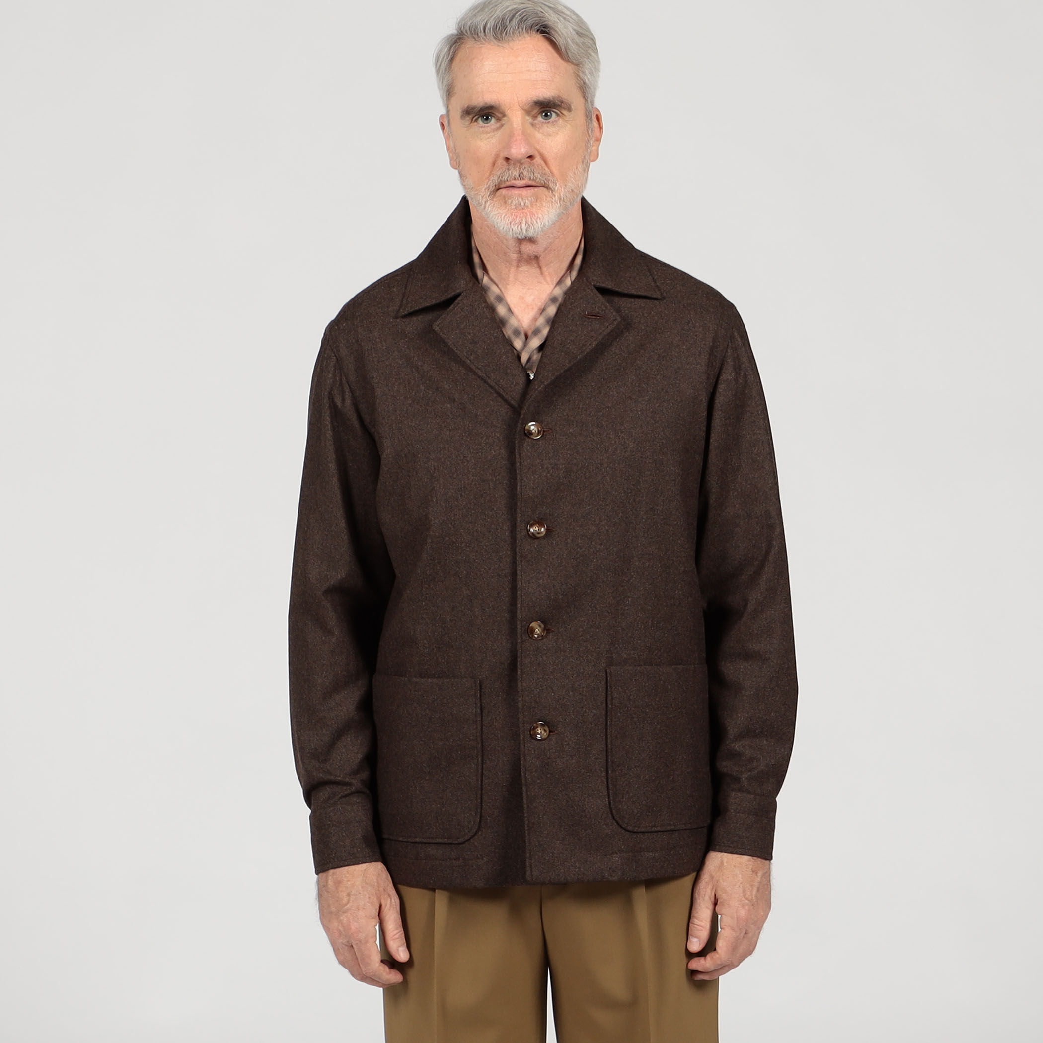 TOMORROWLAND PILGRIM ウール ハンドカバーシャツ｜トゥモローランド