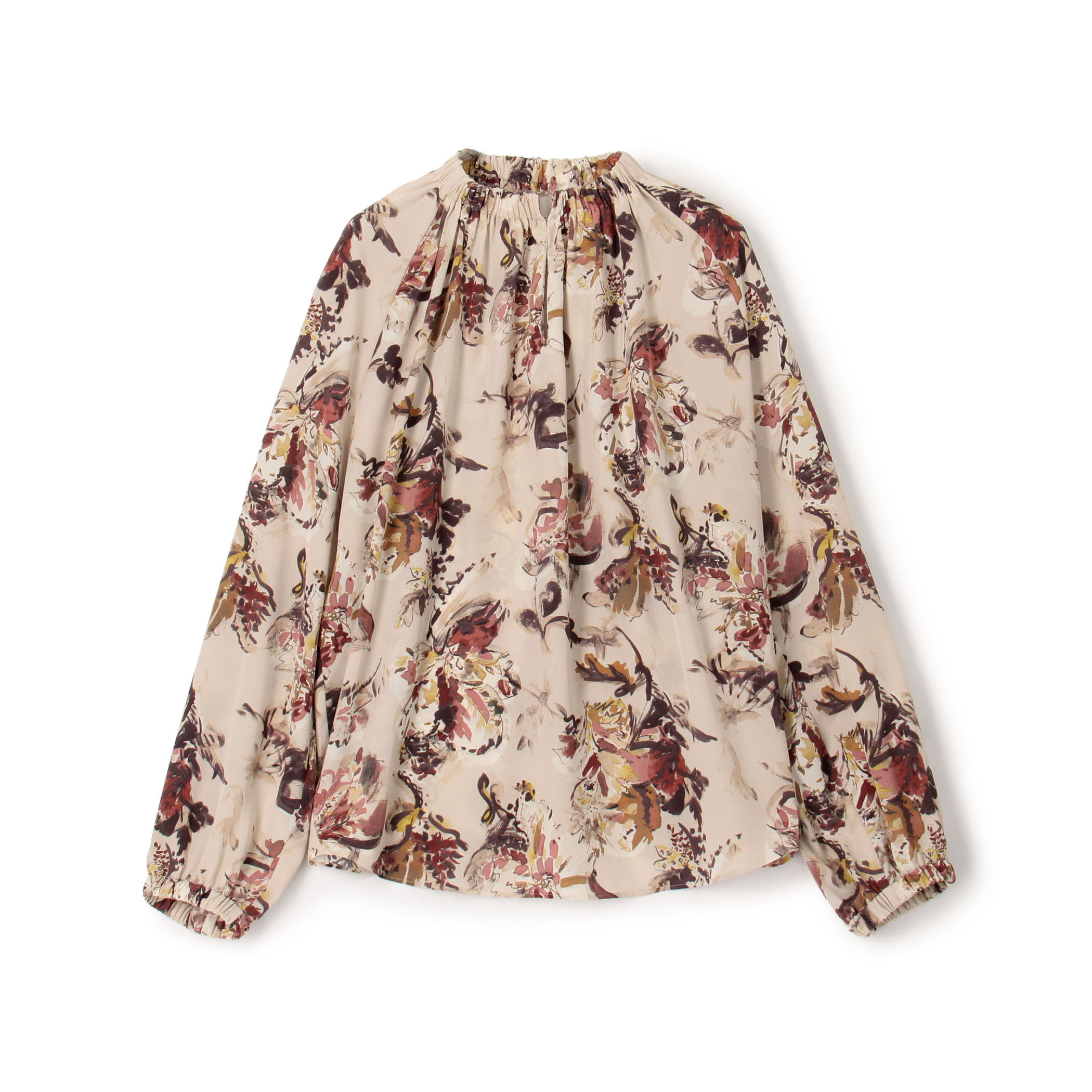 オータムガーデンプリント ネックギャザーブラウス｜トゥモローランド