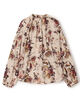オータムガーデンプリント ネックギャザーブラウス