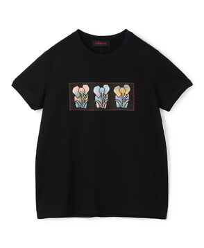 CABaN スビンコットン ELEPHANTグラデーションプリントTシャツ