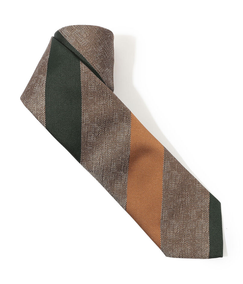 Seaward＆Stearn シルク ワイドレジメンタルストライプネクタイ