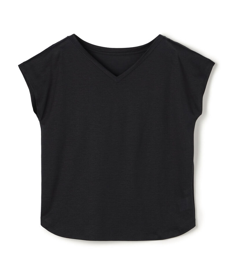 【WEB先行予約】シルキーコンパクトジャージー Vネックプルオーバー