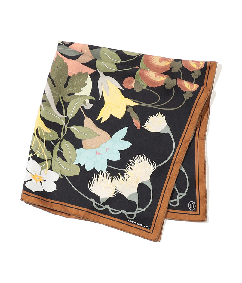 ATELIER TOMORROW FLOWER シルクスカーフ