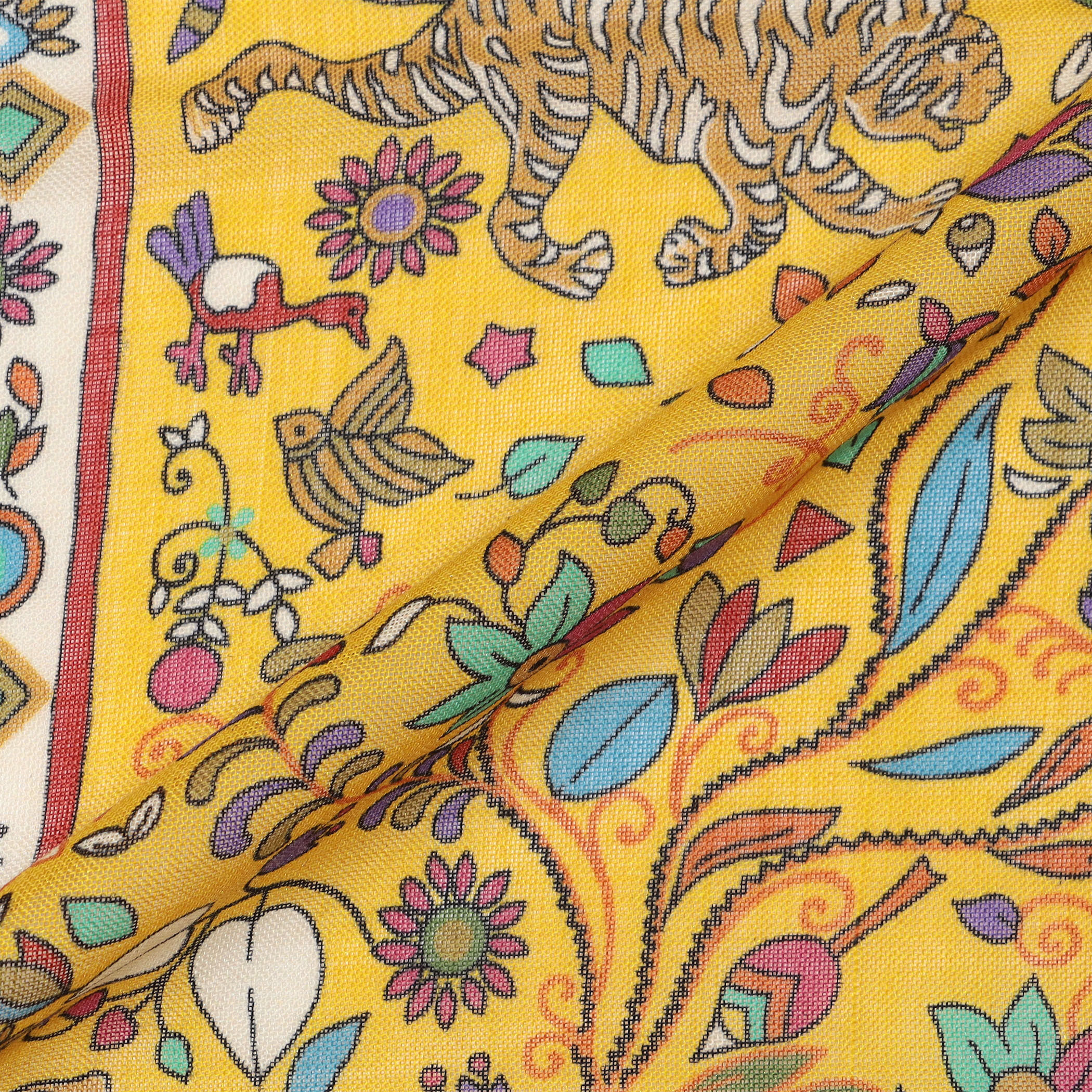 Drake's TIGER GARDEN PRINT BANDANA ウールシルクプリントスカーフ