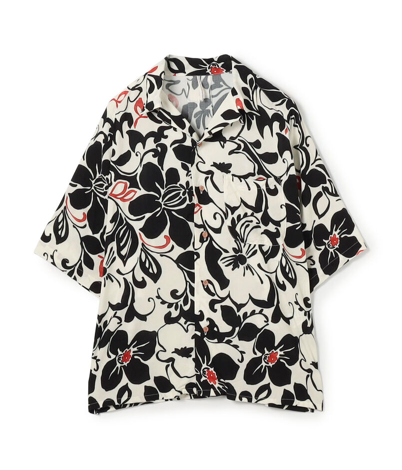 【別注】m's braque レーヨンオープンカラー ハーフスリーブシャツ
