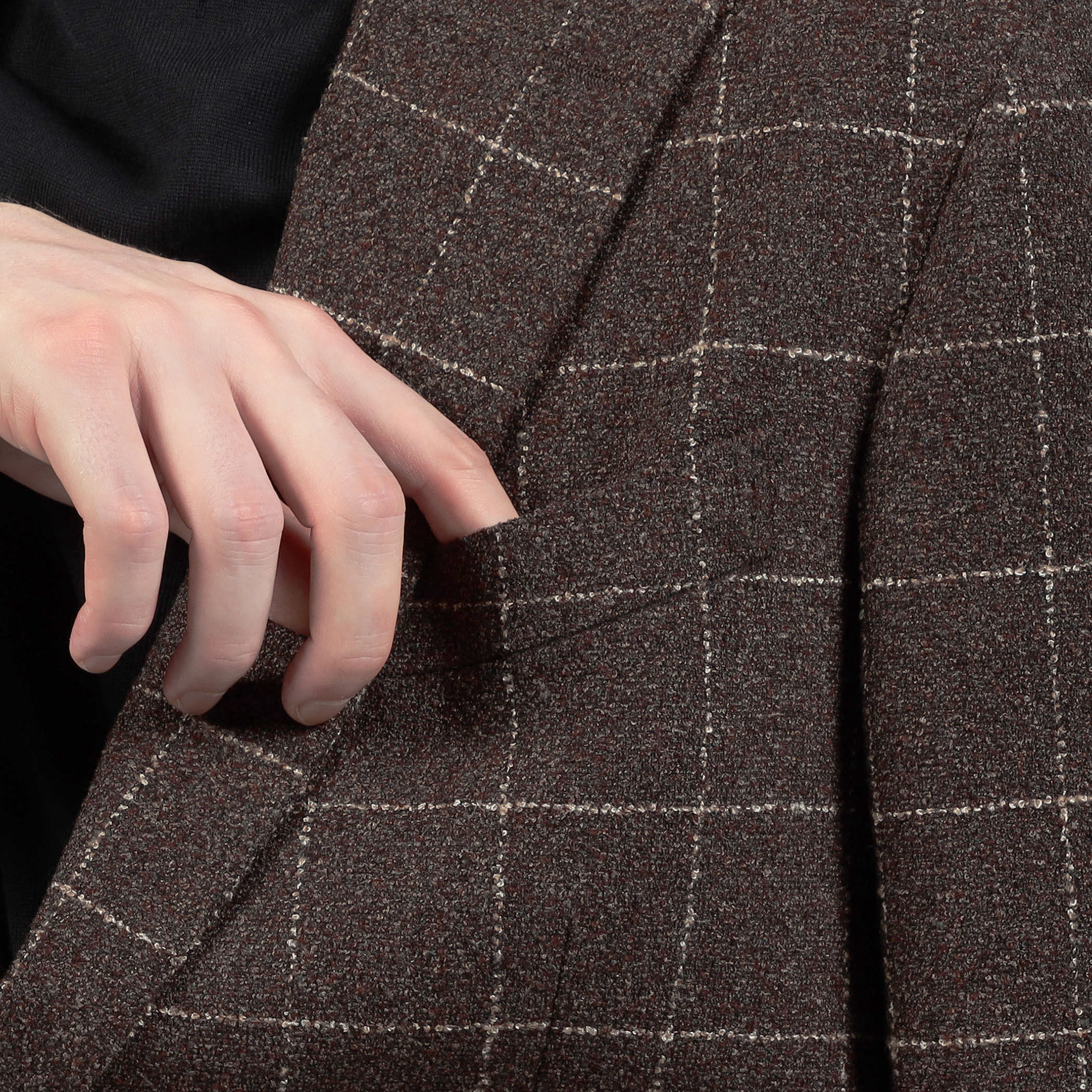 ウールシルクナイロン シングルブレステッド 2Bジャケット BOTTO