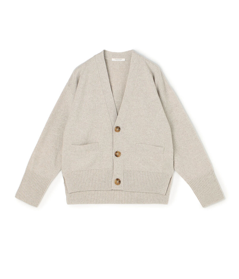 ■NZ LAMB 9G Vネックカーディガン