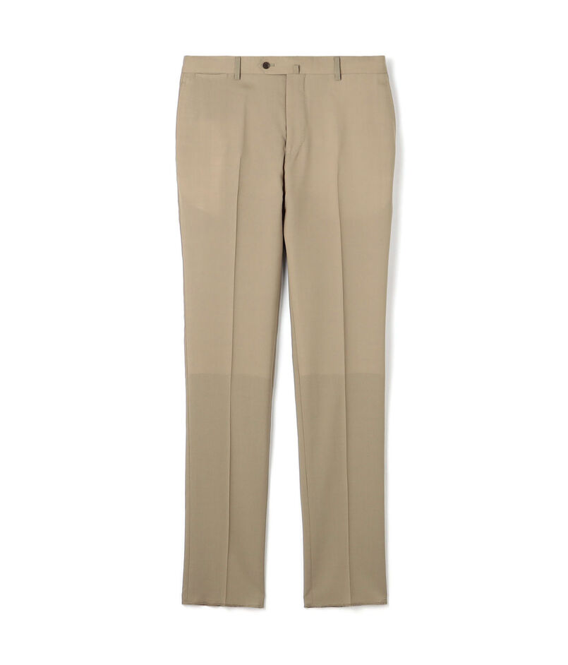 Super120'sウールポリエステル ノープリーツスリムスラックス