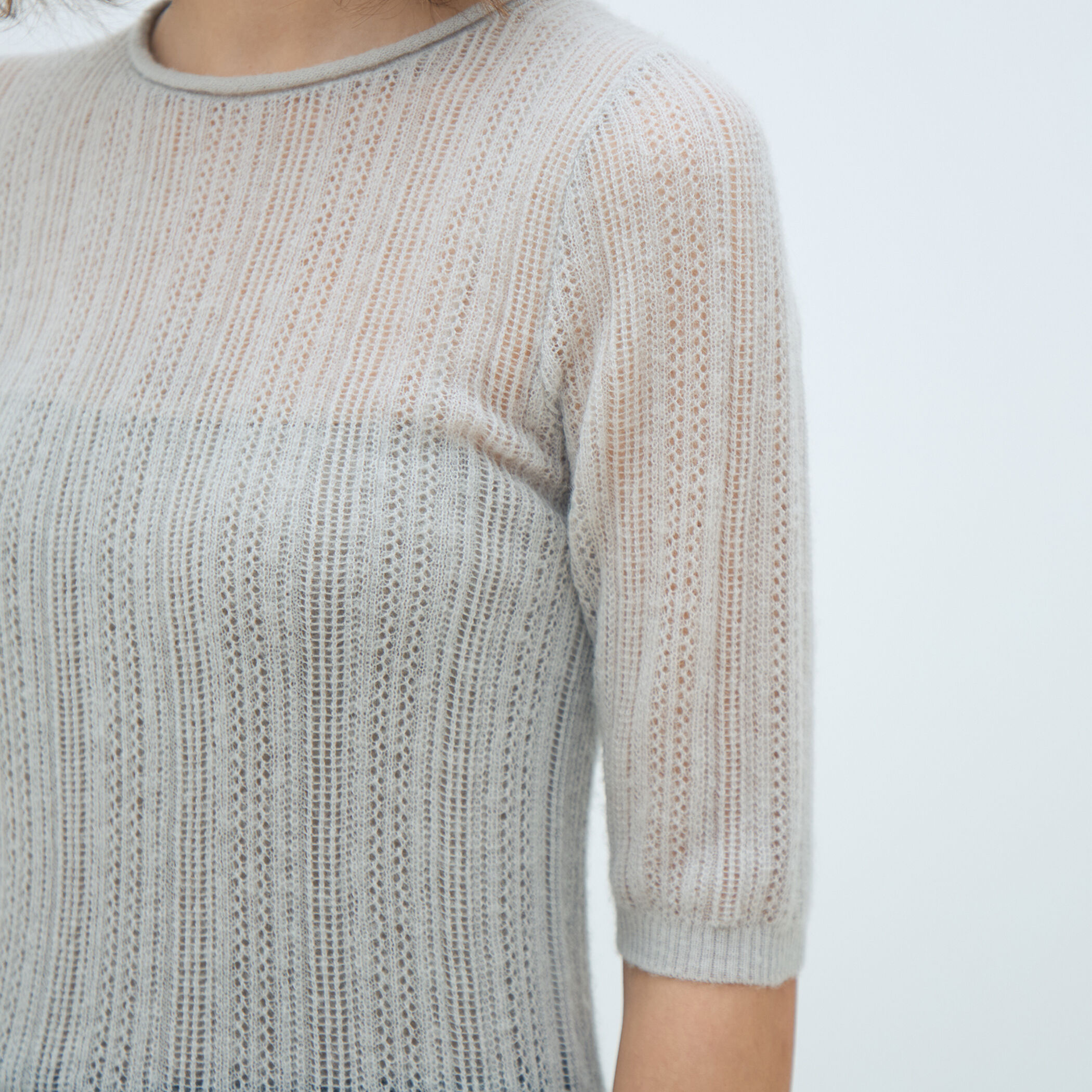 レーシーアルパカブレンド ハーフスリーブプルオーバー