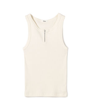 Silk zip tank top