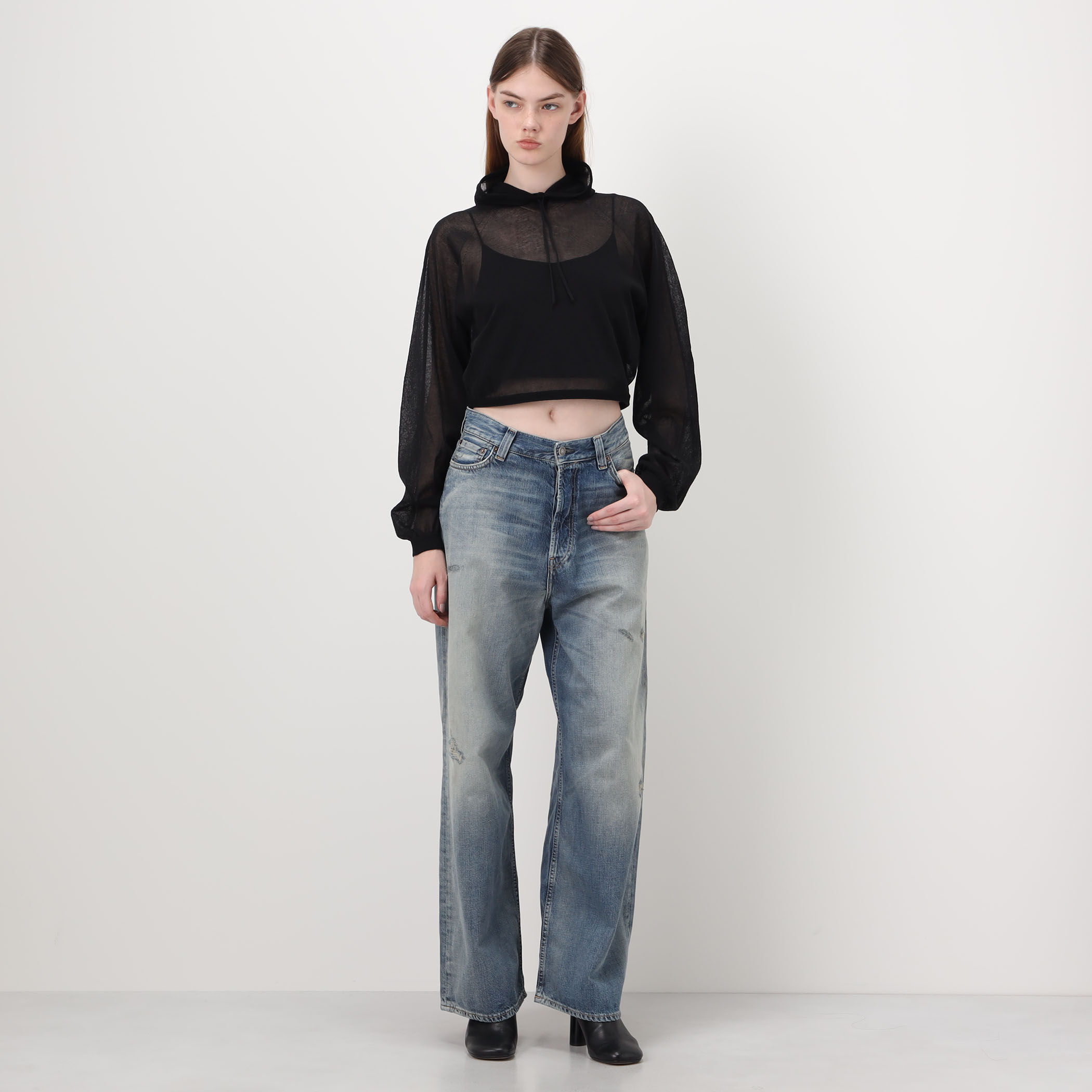 CFCL TC LUCENT CROPPED HOODIE シアーフーディー｜トゥモローランド
