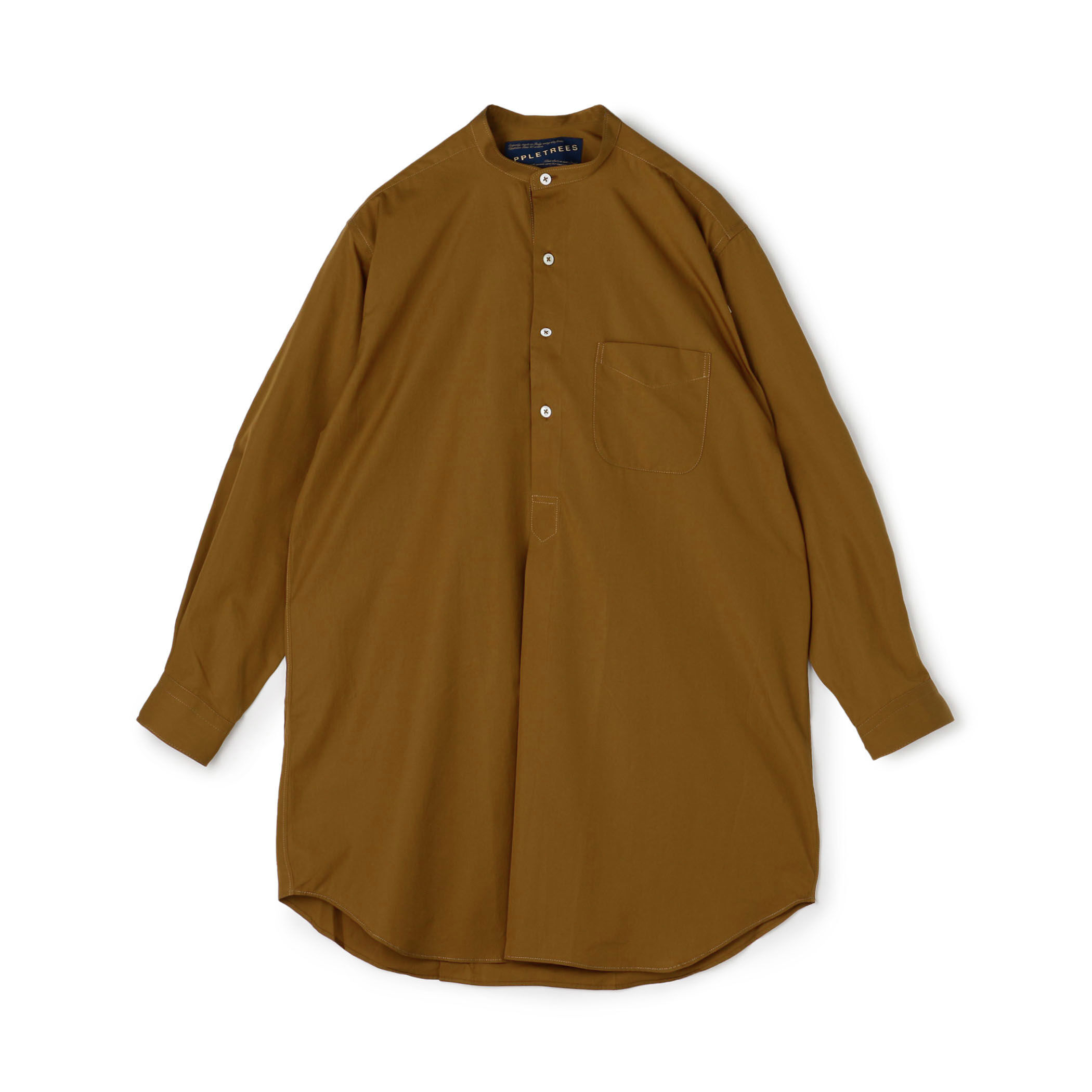 WEB限定カラー APPLETREES ロングバンドカラーシャツ SHIRTS LONG COLLAR BAND トップス