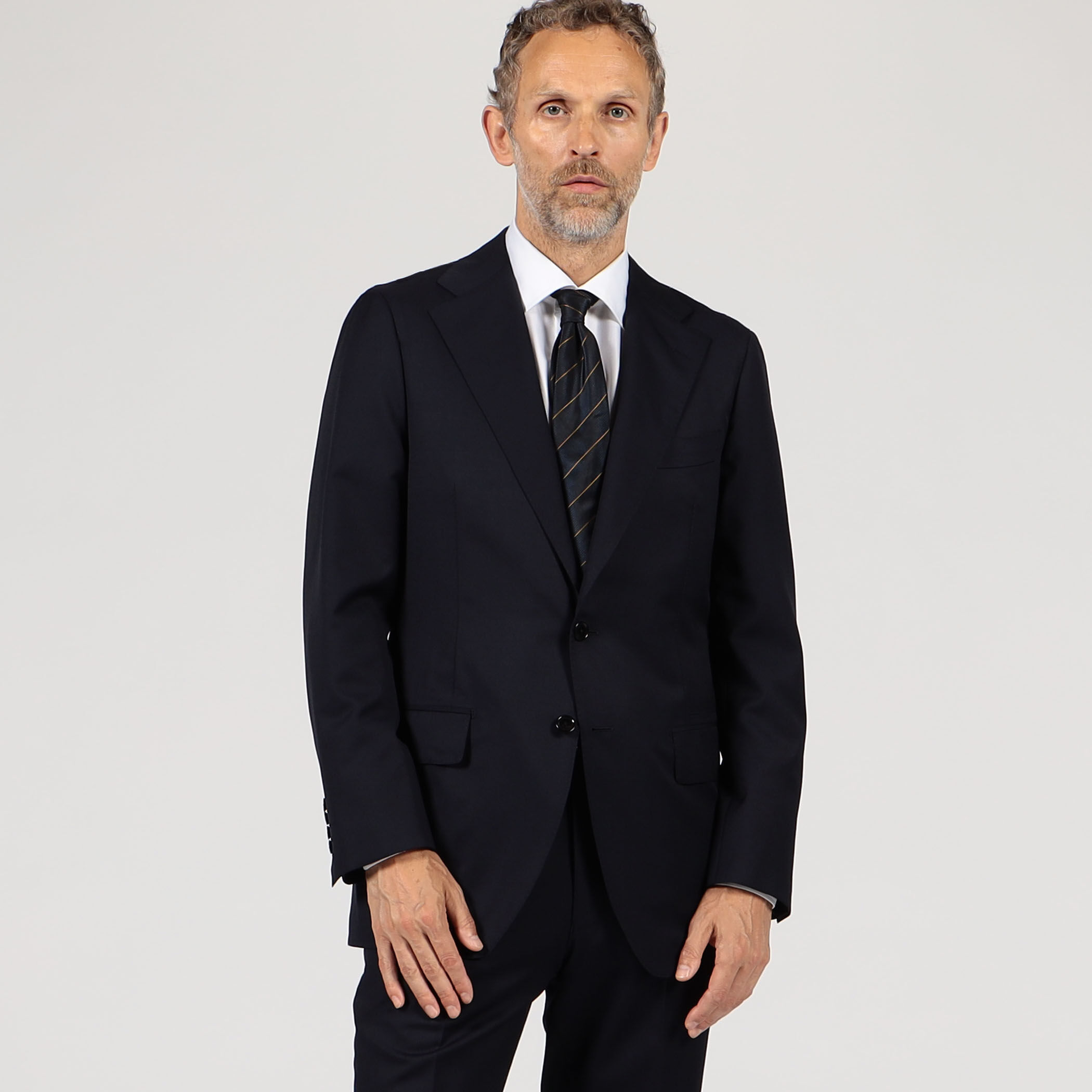 ウールツイル シングルブレステッド2Bジャケット E.Zegna