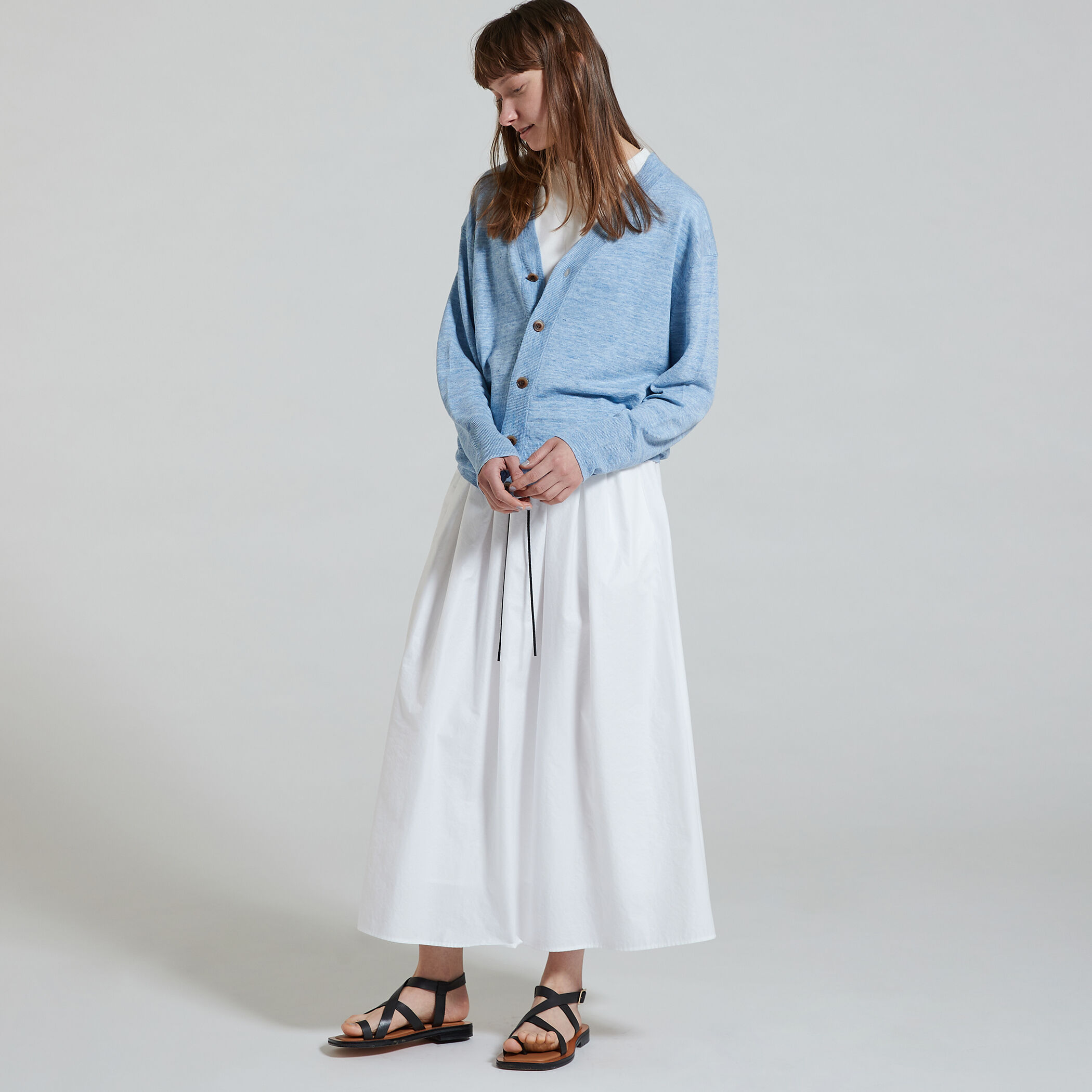 クリスピータフタ ギャザーロングスカート｜トゥモローランド 公式通販