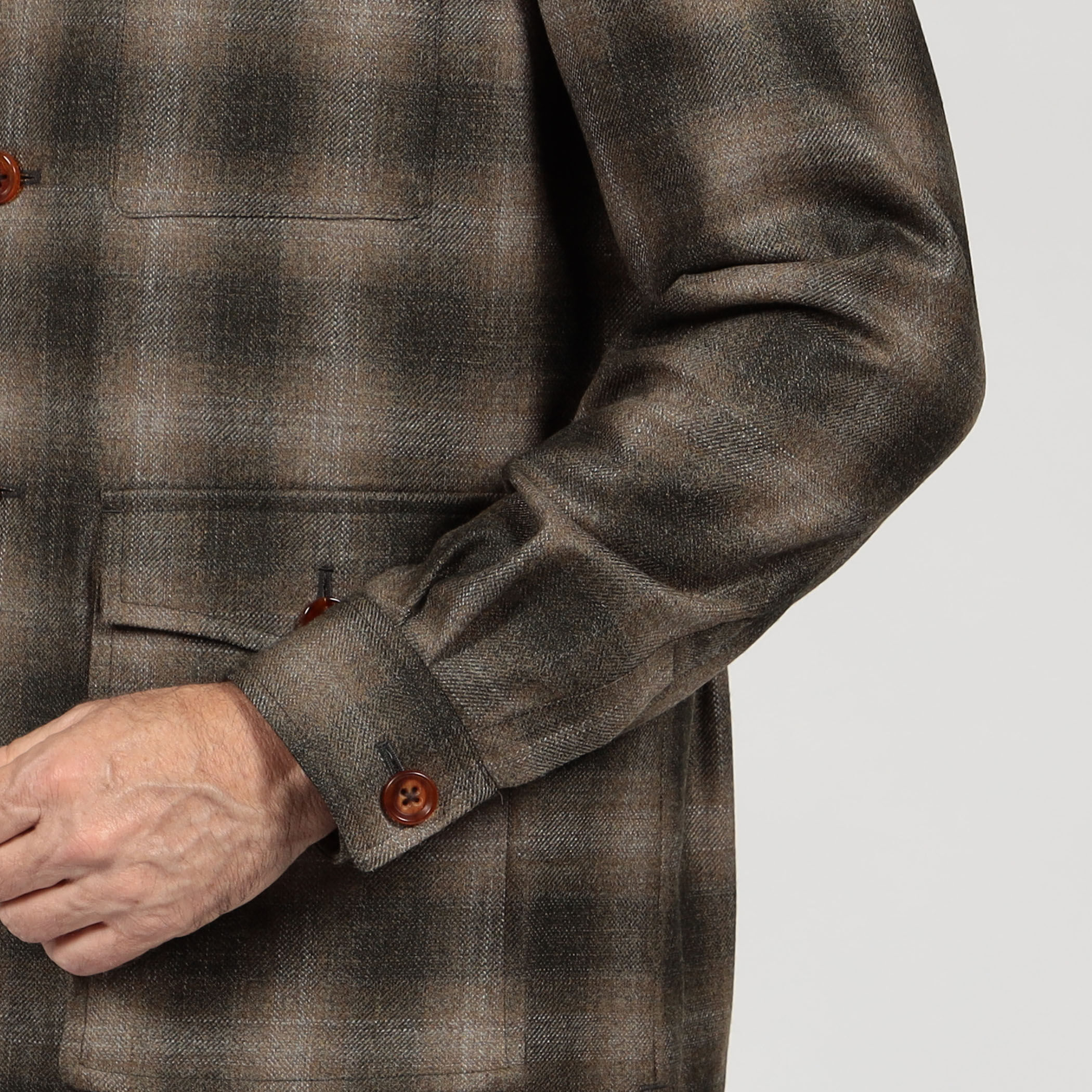 ウールカシミヤシルク ダブルポケット シャツジャケット SILKAIR LORO