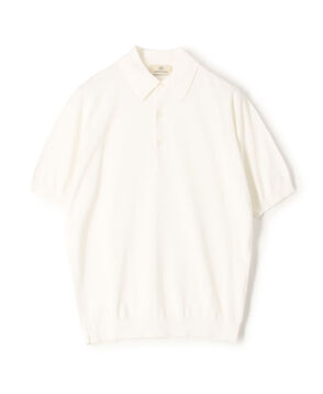 シルクコットン ニットポロシャツ