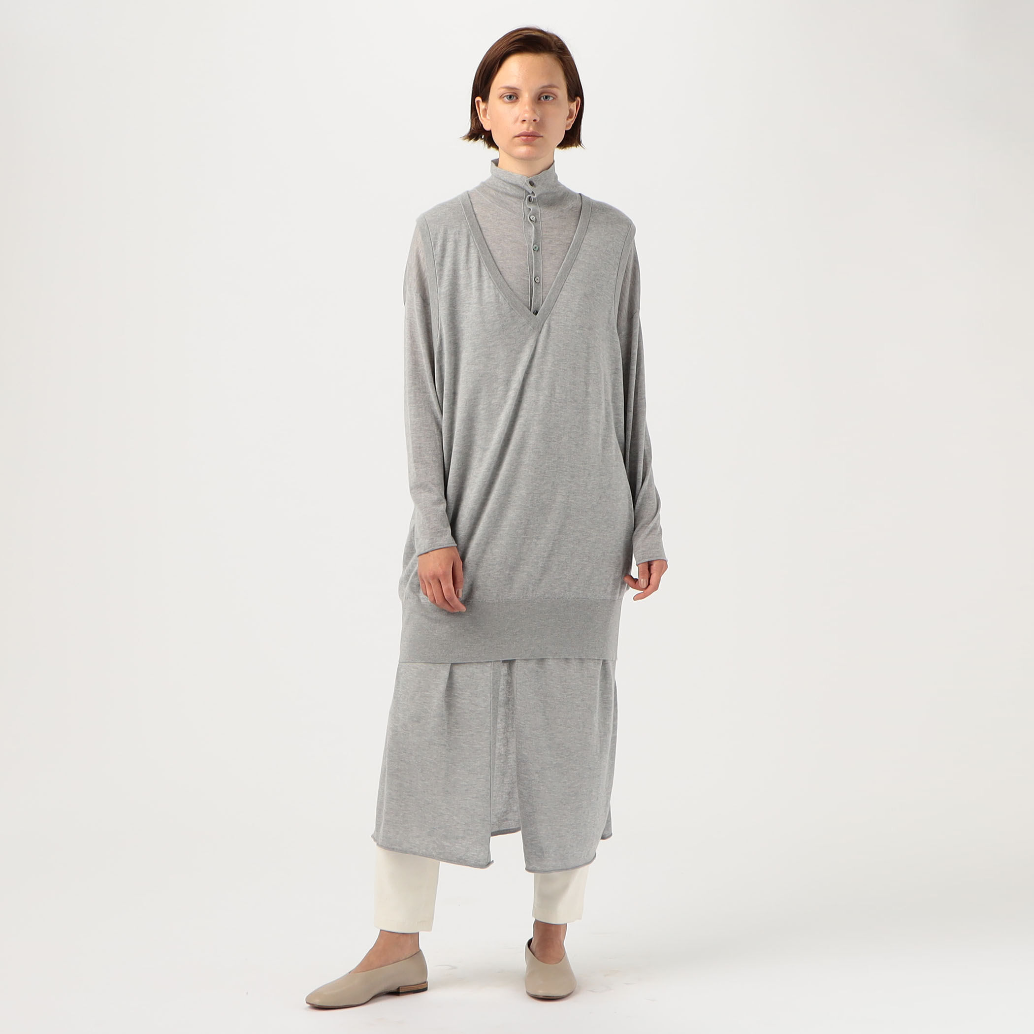 美品✨ドゥーズィエムクラス ウール85%カシミヤ15% Vネック アイボリー Deuxieme Classe（ドゥーズィエムクラス）の「J-CODE アゼ V
