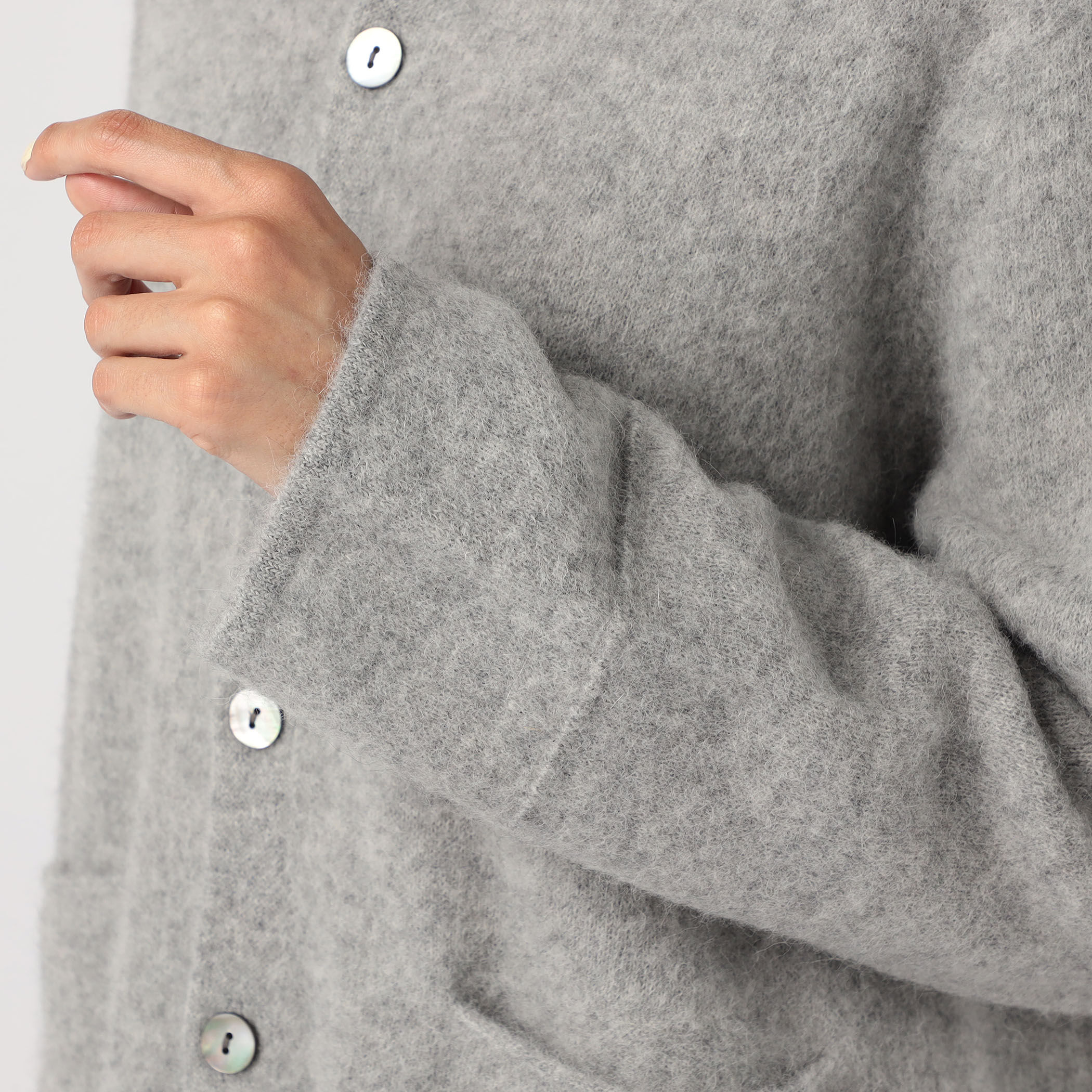 ベビーアルパカボイルド シャツカーディガン｜トゥモローランド 公式通販