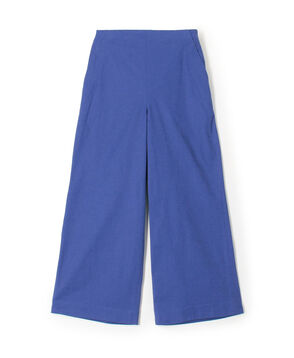 コットンレーヨンリネンストレッチ ストレートパンツ