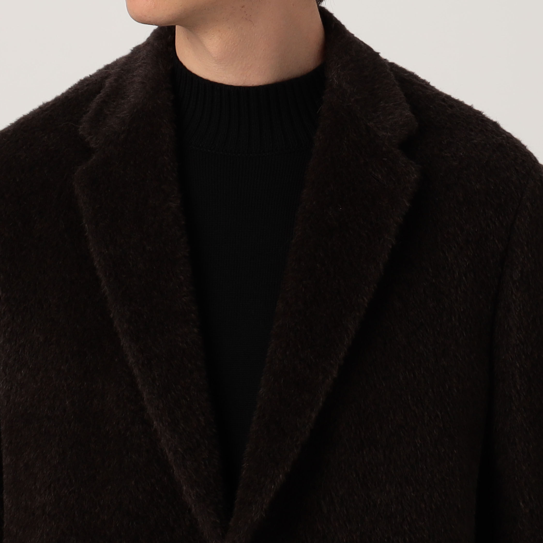 CARUSO アルパカウール シングルブレステッド 2Bジャケットコート