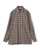 Charvet  コットンネル セミワイドカラーシャツ