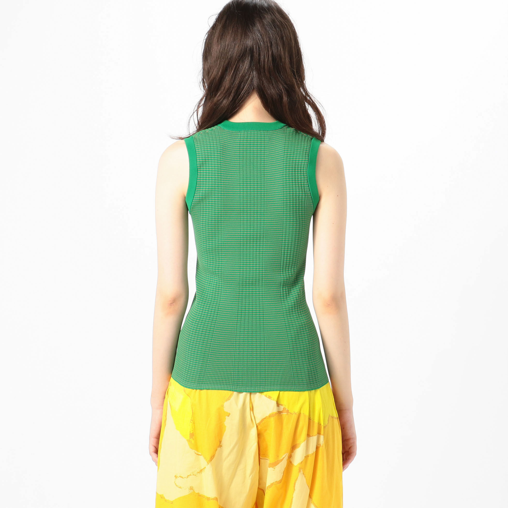 CABaN tomorrowland リブ ノースリーブプルオーバー　Dブラウン CABaN tomorrowland リブ ノースリーブプルオーバー Dブラウン