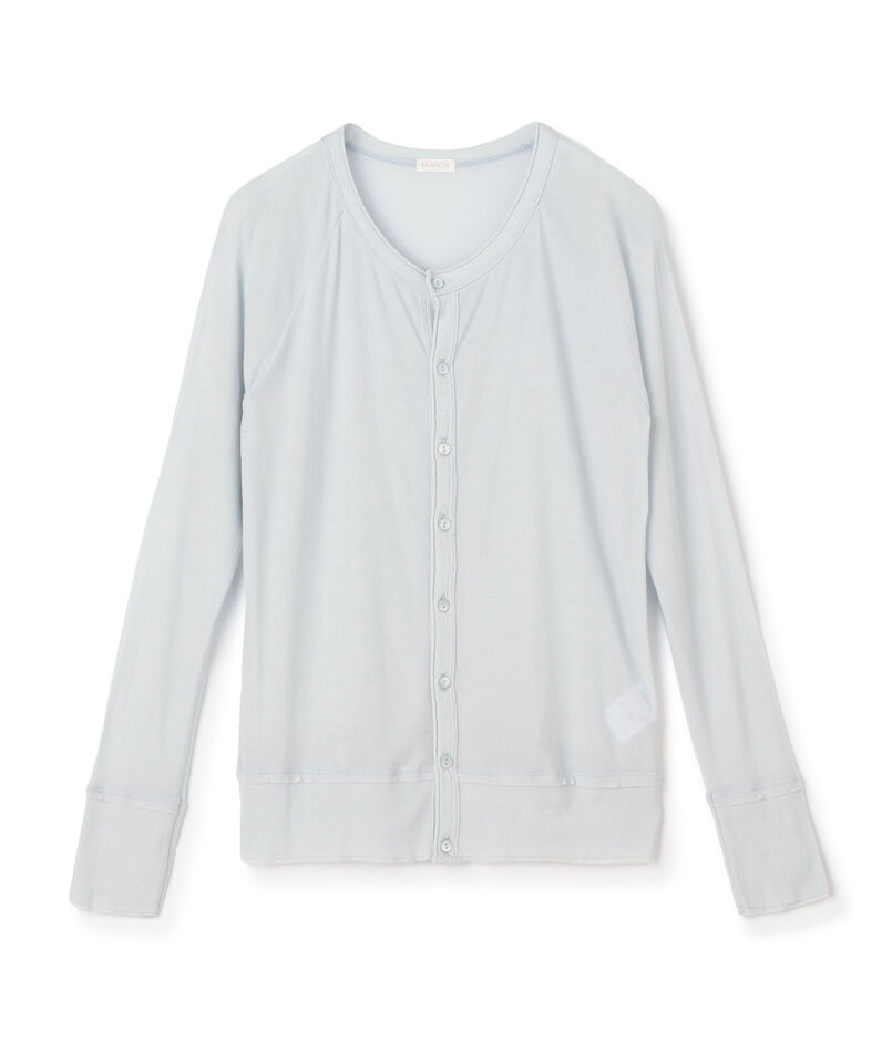 ガーゼフライスジャージー クルーネックカーディガン