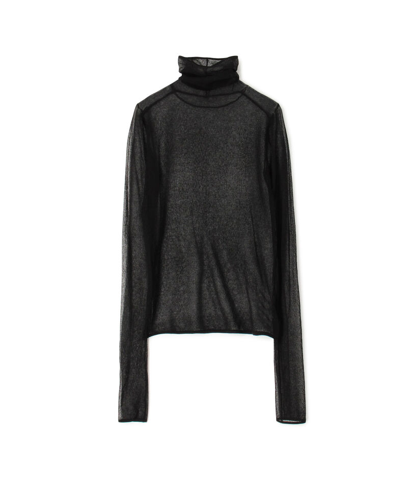 コットンナイロン シアータートルネックプルオーバー