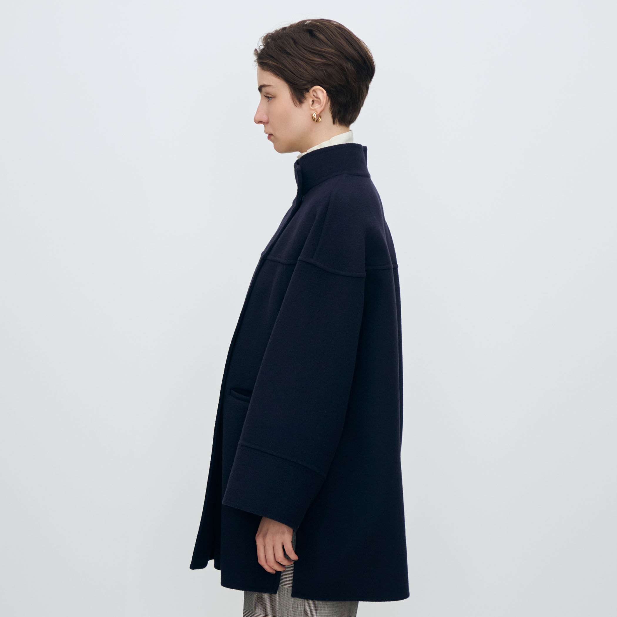 未使用級✨トゥモローランド✨ダブルフェイス 2way 上品　綺麗めリバーコート TOMORROWLAND｜スーパーダブルフェイス リバーシブルコート