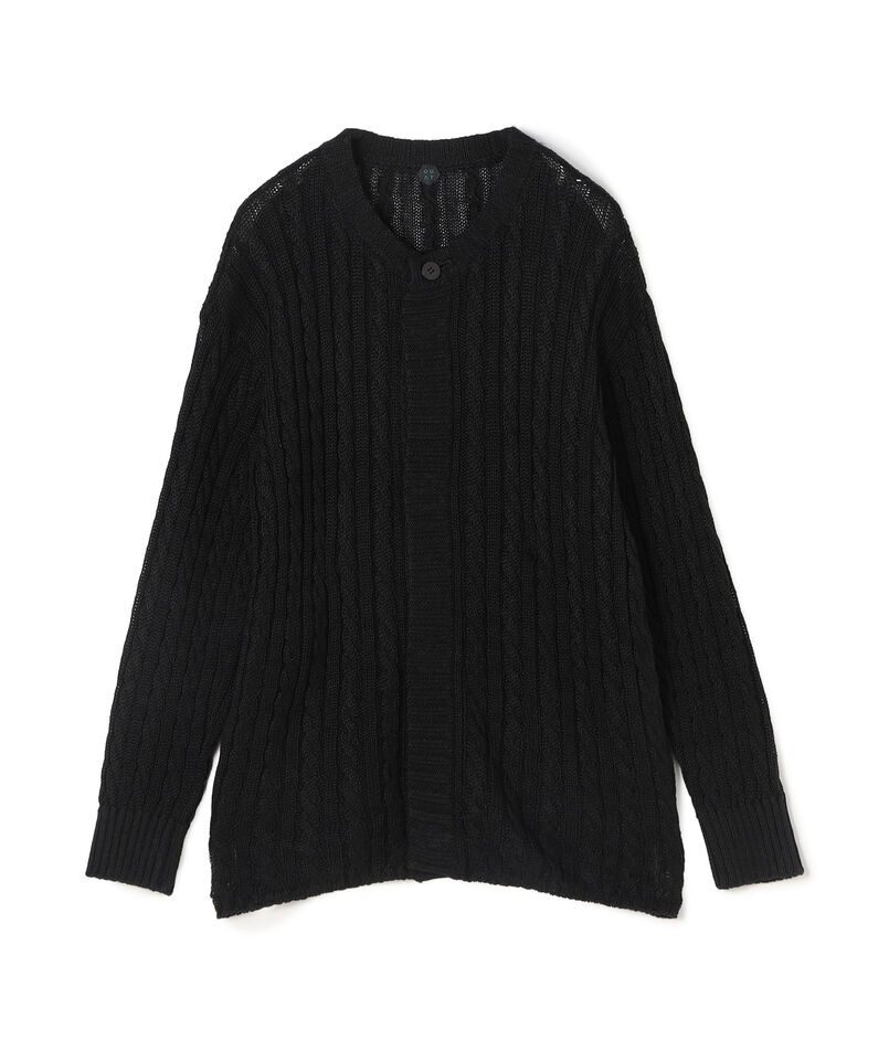 OUAT CREWNECK CARDIGAN リネン クルーネックカーディガン