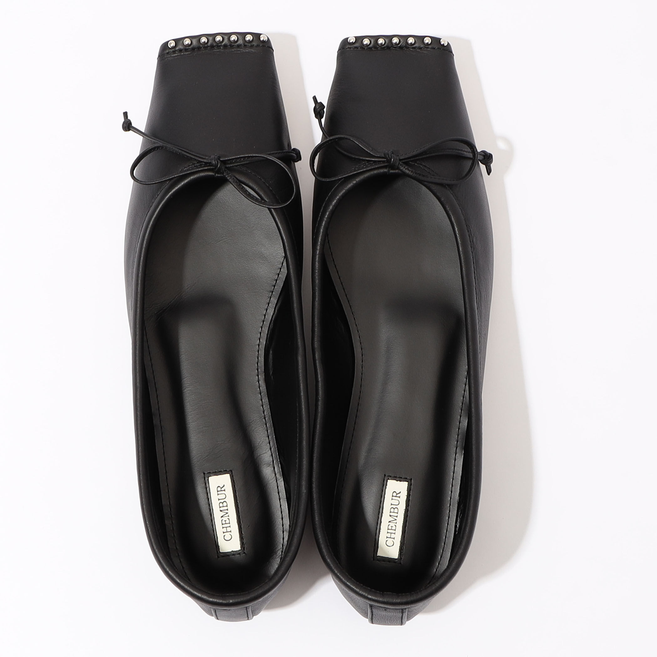 【CHEMBUR /チェンバー】FLAT STUDS BALLET シューズ フラットシューズ SQ FLAT STUDS BALLET